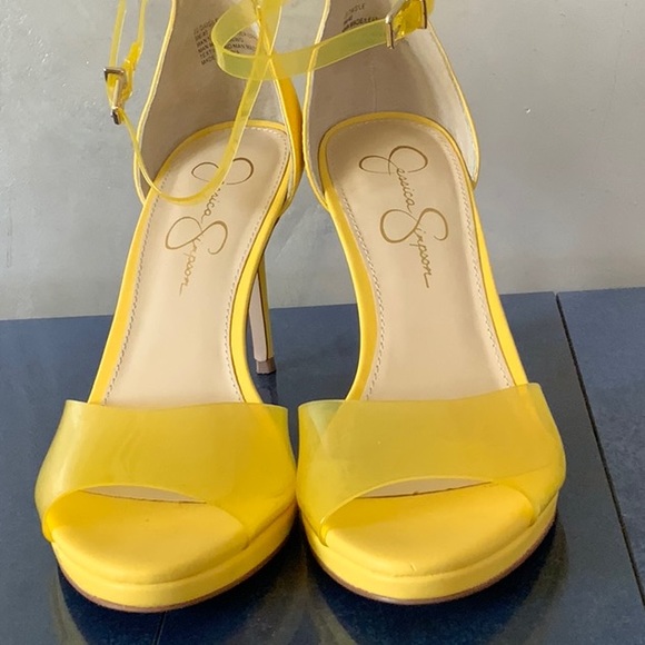 Jessica Simpson Yellow Heels - Picture 1 of 5